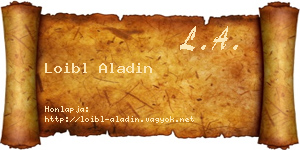 Loibl Aladin névjegykártya